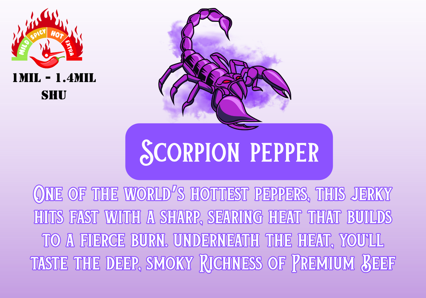 Scorpion Pepper Beef Jerky 4.0oz