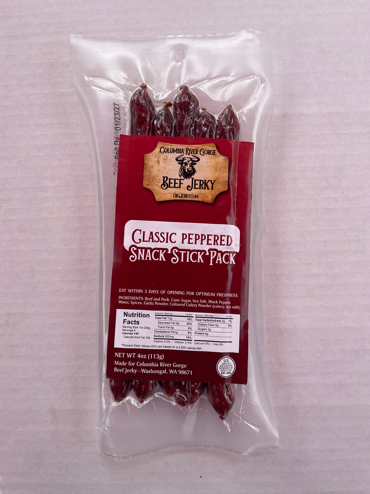 Classic Peppered Beef Jerky 4.0 oz