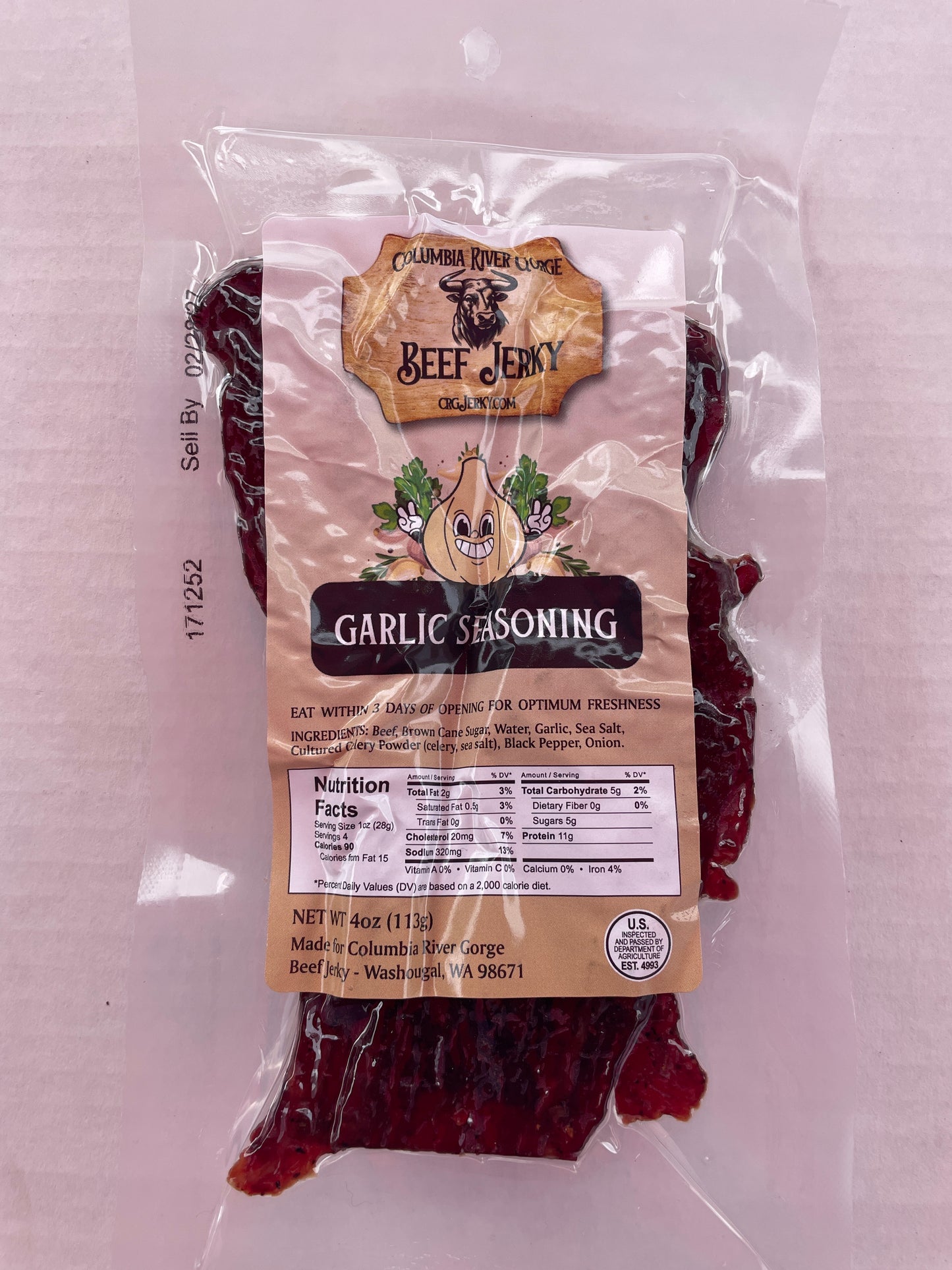 Garlic Seasoning Beef Jerky 4.0oz