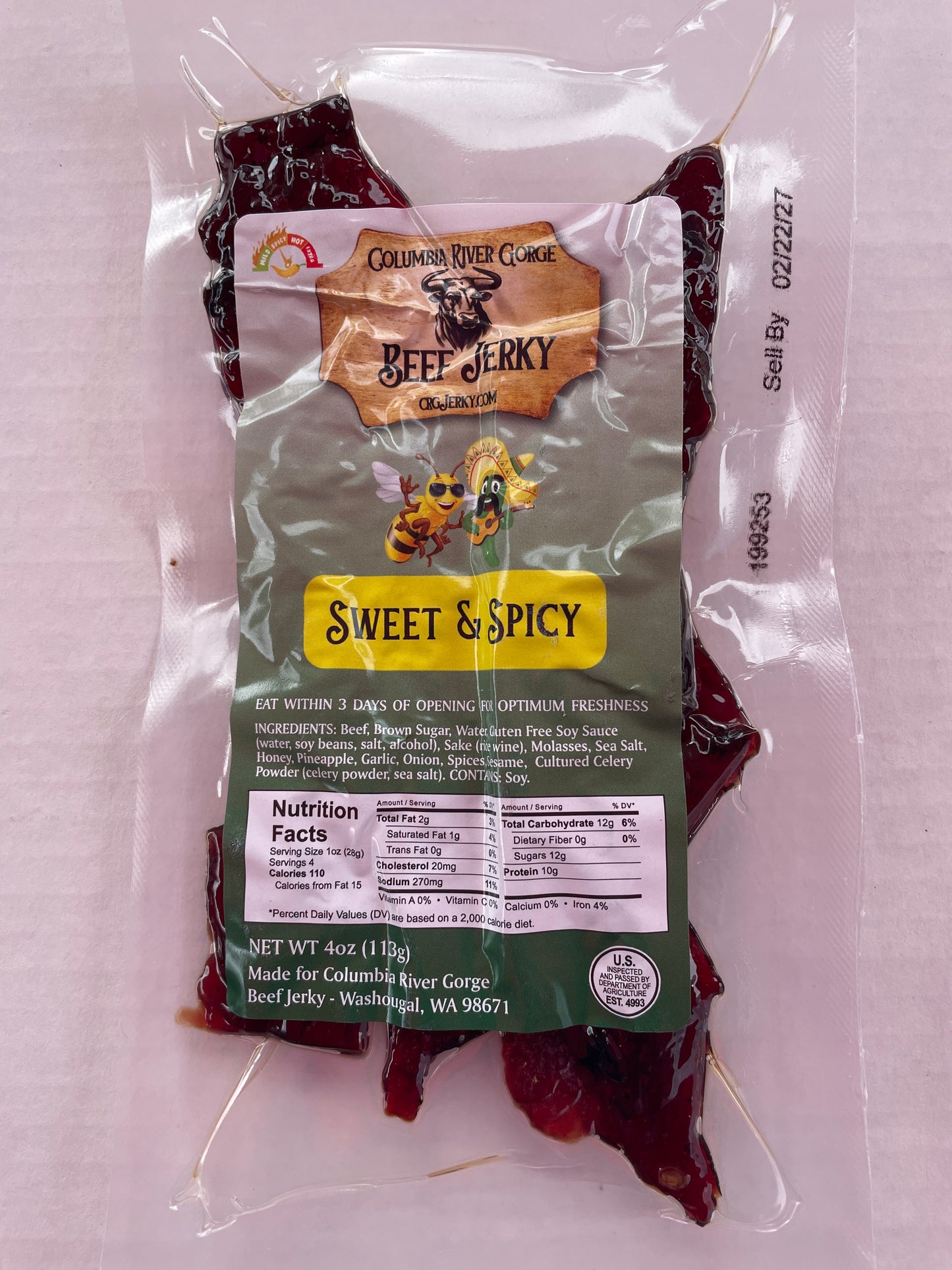 Sweet & Spicy Beef Jerky 4.0oz